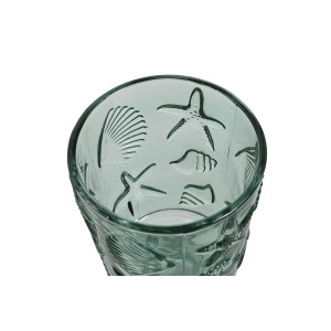 Set of cups Home ESPRIT Turquoise Crystal 345 ml (6 Units) |  Glass...