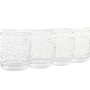 Set of glasses Home ESPRIT Transparent Crystal With relief 360 ml (...