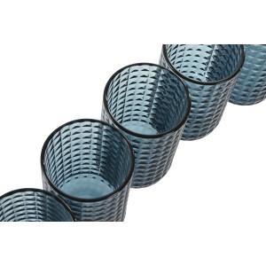 Set of glasses Home ESPRIT Blue Crystal 420 ml (6 Units) |  Glasses...