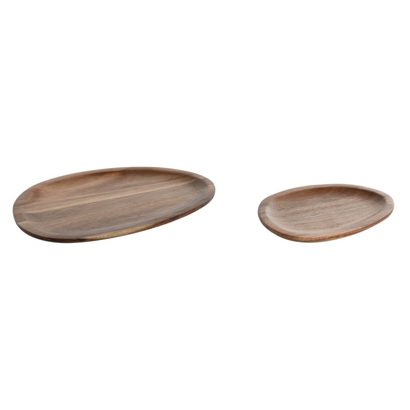 Service de vaisselle Home ESPRIT Naturel Bois d'acacia 26 x 18 x 1,...
