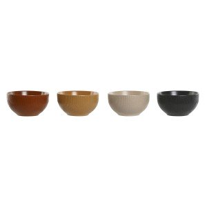 Schüssel Home ESPRIT Beige Grau Senf Terrakotta Steingut Scandi 480...