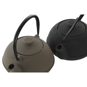 Théière Home ESPRIT Noir Beige Acier inoxydable Fer 300 ml (2 Unité...