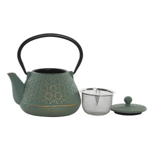 Teekanne Home ESPRIT grün Edelstahl Eisen 600 ml |  Gläser und Krüg...