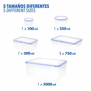 Set of Stackable Hermetically-sealed Kitchen Containers Max Home 29...