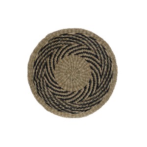 Table Mat DKD Home Decor Black Natural 38 x 38 x 1 cm |  Coasters, ...