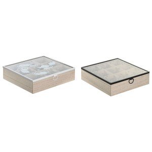 Box for Infusions DKD Home Decor Blue White Black Natural Metal Cry...