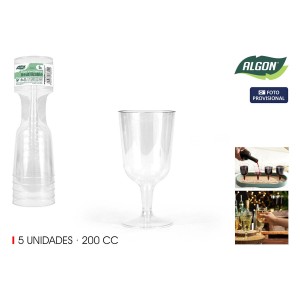 Weinglas Algon 200 ml 5 Stücke (24 Stück) |  Gläser und Krüge   | C...