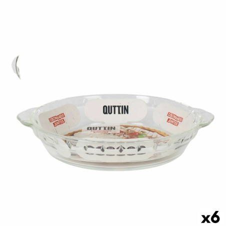 Serving Platter Quttin Quttin Glass 23,9 x 20,4 x 4,4 cm (6 Units) ...