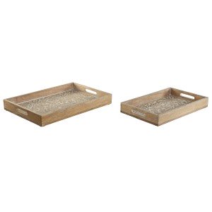 Tablettset Home ESPRIT Weiß natürlich Mango-Holz Holz MDF 44 x 29 x...