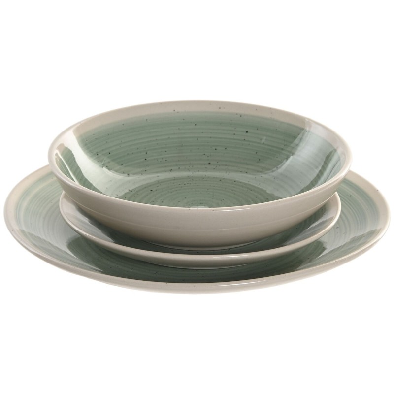Assiettes Home ESPRIT Blanc Vert Grès 18 Pièces |  Assiettes, plats...