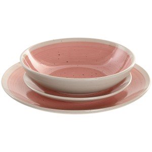 Geschirr Home ESPRIT Weiß Rosa Steingut 18 Stücke |  Geschirr, Tabl...