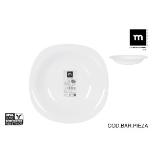 Assiette creuse La Mediterránea Palaos 21 x 21 x 3,5 cm (36 Unités)...