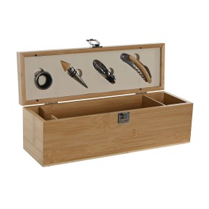 Set of Wine Accessories Home ESPRIT Natural Bamboo Stainless steel ...