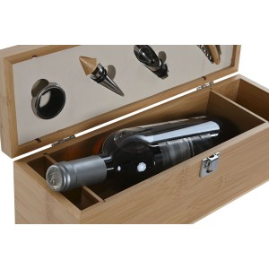 Set of Wine Accessories Home ESPRIT Natural Bamboo Stainless steel ...