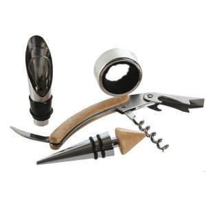 Set of Wine Accessories Home ESPRIT Natural Bamboo Stainless steel