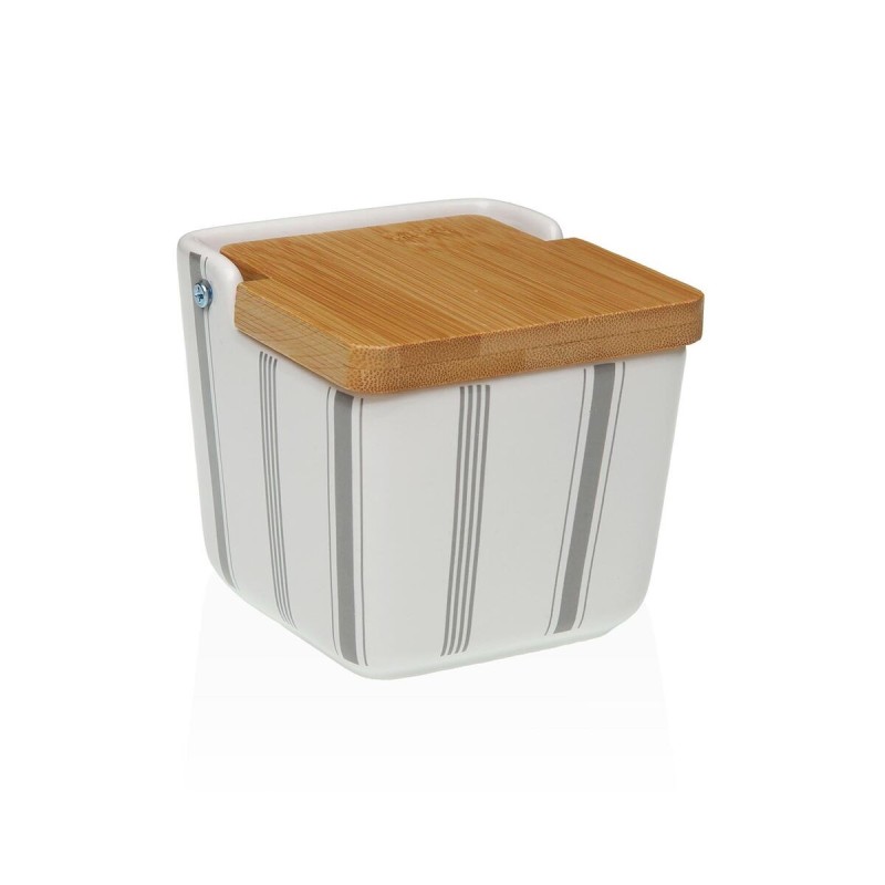 Salt Shaker with Lid Versa G-LINES Ceramic 8,8 x 8,5 x 8,8 cm |  Sp...
