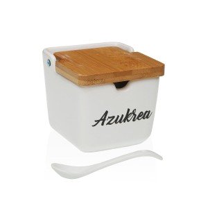 Sugar Bowl Versa AZUKREA White Ceramic 8,8 x 8,5 x 8,8 cm |  Other ...