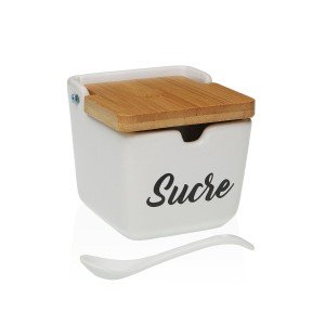 Zuckerdose Versa SUCRE Weiß aus Keramik 8,8 x 8,5 x 8,8 cm |  Weite...