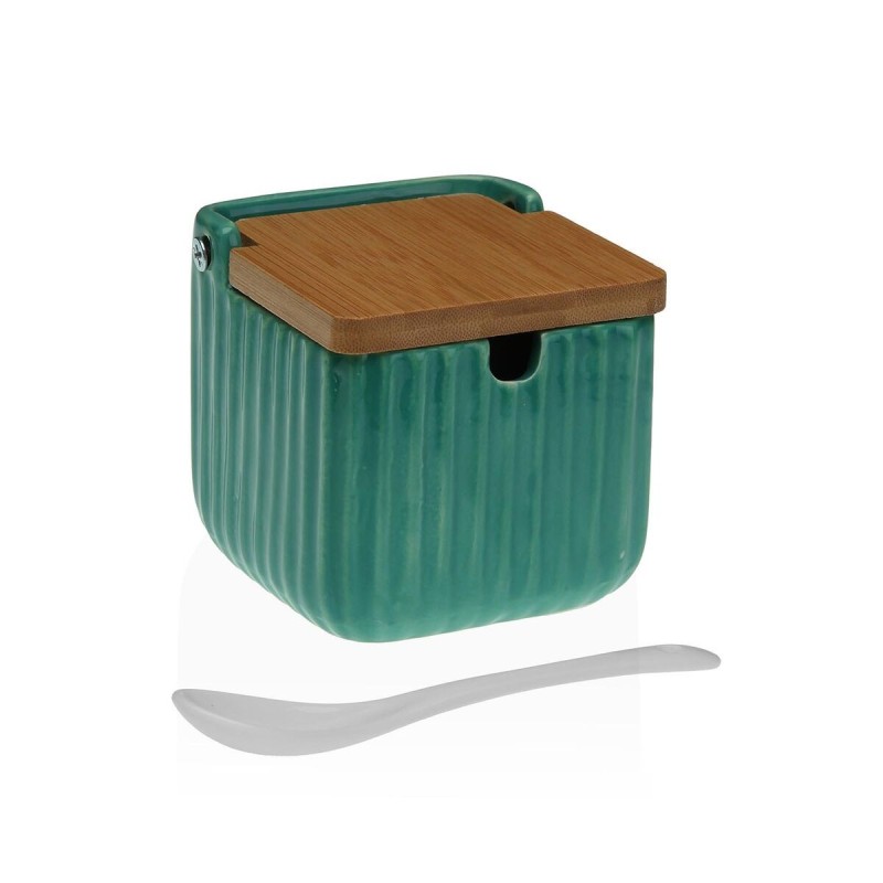 Sugar Bowl Versa Green Ceramic Bamboo Dolomite 8,3 x 8,3 x 8,3 cm |... Sugar Bowl Versa Green Ceramic Bamboo Dolomite 8,3 x 8,3 x 8,3 cm |...