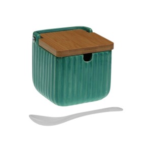 Zuckerdose Versa grün aus Keramik Bambus Dolomite 8,3 x 8,3 x 8,3 c...