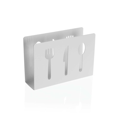 Serviettenring Versa Weiß Metall aus Keramik Stahl Eisen 4,5 x 10 x...