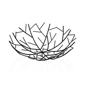Obstschale Versa Schwarz Metall Stahl 30 x 9 x 30 cm |  Weiteres Zu...