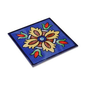 Table Mat Versa Blue Cork Ceramic Tile 20 X 0,6 X 20 CM |  Coasters...