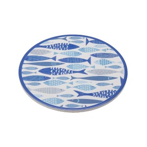 Untersetzer Versa Blau Kork aus Keramik Fische 20 X 0,6 X 20 CM |  ...