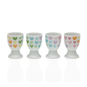 Set of bowls Versa Porcelain 4,5 x 6,5 x 4,5 cm 4 Pieces |  Plates,...