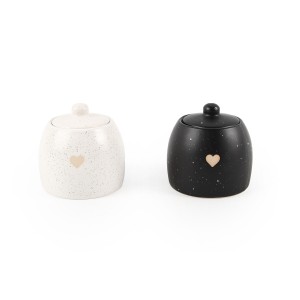 Zuckerdose Versa Steingut 6,9 x 8,9 x 6,9 cm |  Weiteres Zubehör un...