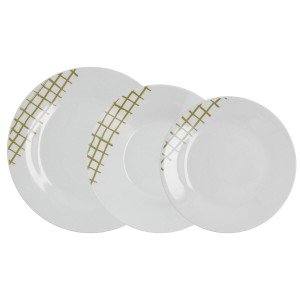 Tableware Quid Kansas Green Ceramic 18 Pieces |  Plates, platters a...