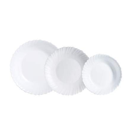 Tableware Luminarc Feston White Glass 18 Pieces |  Plates, platters...