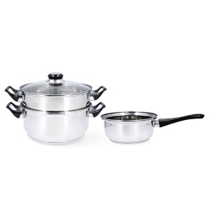 Batterie de Cuisine Quid Habitat Acier 3 Pièces |  Batteries de cui...