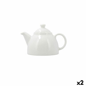 Teapot Bidasoa Serenity Hydrozero White Ceramic 630 ml (2 Units) | ...