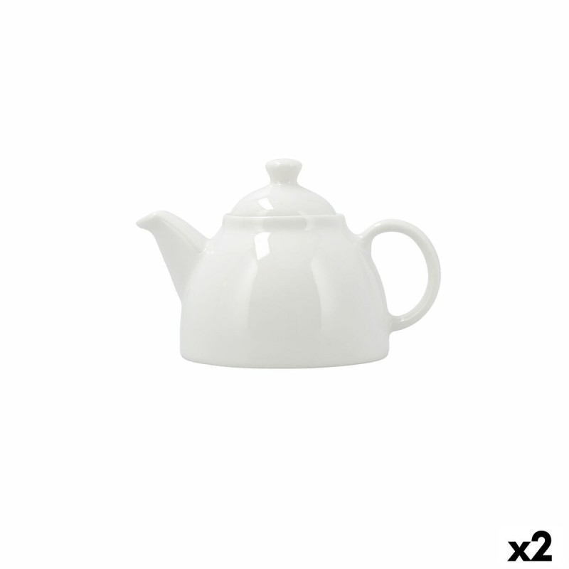 Teapot Bidasoa Serenity Hydrozero White Ceramic 630 ml (2 Units) | ...