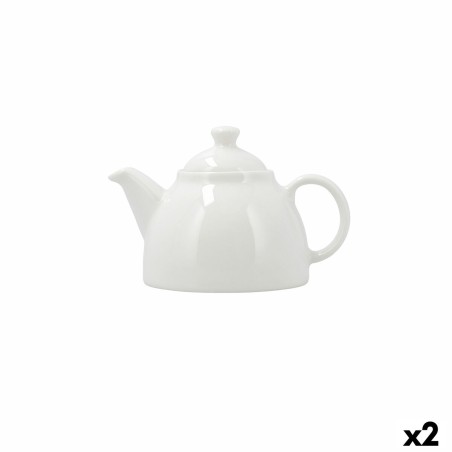 Teapot Bidasoa Serenity Hydrozero White Ceramic 630 ml (2 Units) | ...