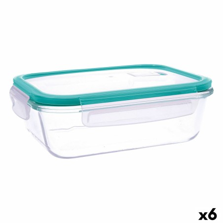 Lunchbox hermetisch Quid Ciclon türkis Glas 1,5 L (6 Stück) |  Brot...