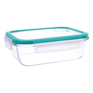 Lunchbox hermetisch Quid Ciclon türkis Glas 1,5 L (6 Stück) |  Brot...