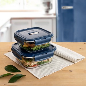 Boîte à lunch hermétique Luminarc Baltic Bleu verre 1,22 L (6 Unité...