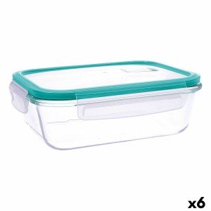 Lunchbox hermetisch Quid Ciclon türkis Glas 1,04 L (6 Stück) |  Bro...