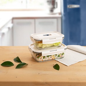 Lunchbox hermetisch Luminarc Baltic Creme Glas 820 ml (6 Stück) |  ...
