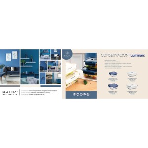 Hermetic Lunch Box Luminarc Baltic Cream Glass 820 ml (6 Units) |  ...