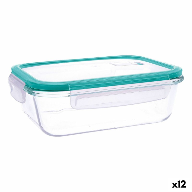 Lunchbox hermetisch Quid Ciclon türkis Glas 640 ml (12 Stück) |  Br...