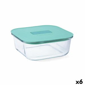 Lunchbox hermetisch Luminarc Joy Blau Glas 1,1 L (6 Stück) |  Brotd...