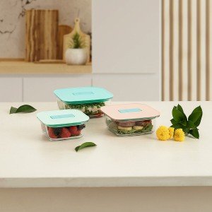 Lunchbox hermetisch Luminarc Joy Orange Glas 800 ml (6 Stück) |  Br...