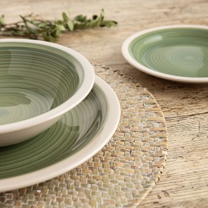 Flacher Teller Quid Calypso grün aus Keramik Ø 27 cm (12 Stück) |  ...