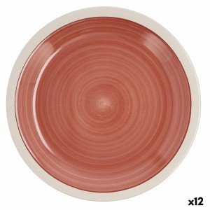 Flat Plate Quid Calypso Terracotta Ceramic Ø 27 cm (12 Units) |  Pl...