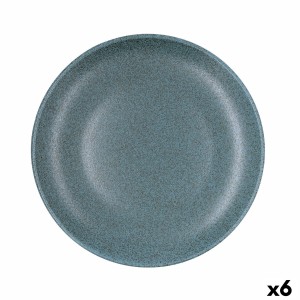 Flacher Teller Bidasoa Element Hydrozero Blau aus Keramik Ø 27 cm (...