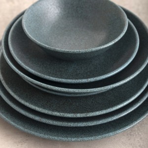Flacher Teller Bidasoa Element Hydrozero Blau aus Keramik Ø 27 cm (...