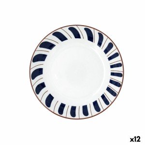 Deep Plate Bidasoa Oceanika Blue Ceramic Ø 20 cm (12 Units) |  Plat...